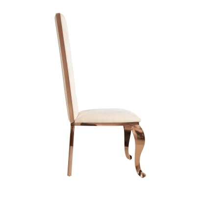 LA Furniture Bonnie Beige Velvet & Rose Gold Dining Chair (Set of 2) VGZAY906-BEI-DC Contemporary Style by Vig Furnitrue Number 79057Z Catch Home Goods