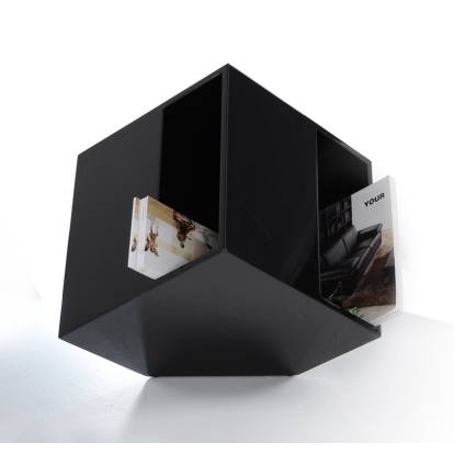 Book Modern Black Magazine Holder End Table Black End Table 12678C VGWCBOOK-BLK