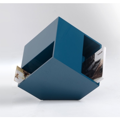 Book Modern Blue Magazine Holder End Table Blue End Table 12679 VGWCBOOK-BLU