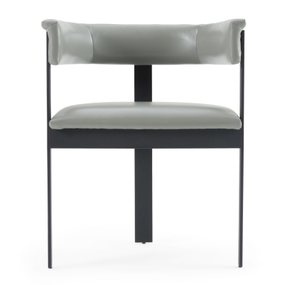 Modrest Boswell Modern Grey Faux Leather + Black Dining Chair Grey Dining Chair 82662 VGRH-RHS-DC-158-GRYBLK