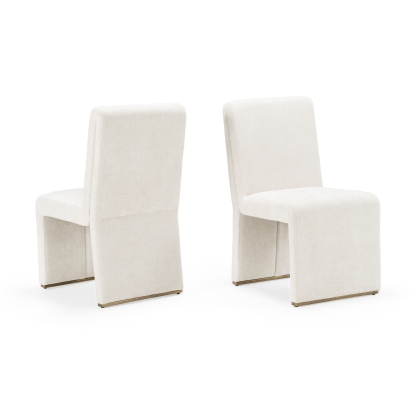Modrest Bounty Modern Beige Fabric + Antique Brass Dining Chair (Set of 2) Beige Dining Chair 83091Z VGFA-CH531-BGE