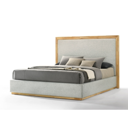 Nova Domus Santa Barbara Modern Grey Fabric + Natural Bedroom Set Other Bedroom Set 82037|81513|82038 VGMABR-152-SET