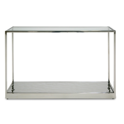 Modrest Braxton Contemporary Clear Wave Glass Console Table Console Table 81014 VGGMST-1676-CON