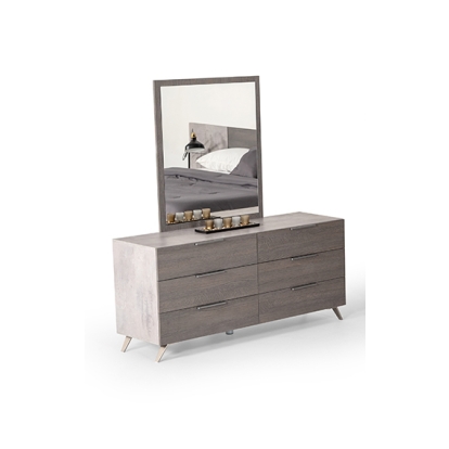 LA Furniture Bronx Italian Modern Grey Mirror VGACBRONX-MIR Contemporary Style by Vig Furnitrue Number 75455 Catch Home Goods