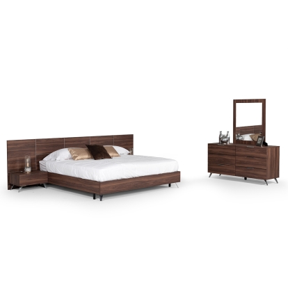 LA Furniture Brooklyn Italian Modern Walnut Mirror VGACBROOKLYN-MIR Contemporary Style by Vig Furnitrue Number 76001 Catch Home Goods