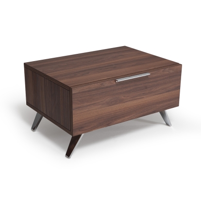 Nova Domus Brooklyn Italian Modern Walnut Nightstand Walnut Nightstand 75999 VGACBROOKLYN-NS