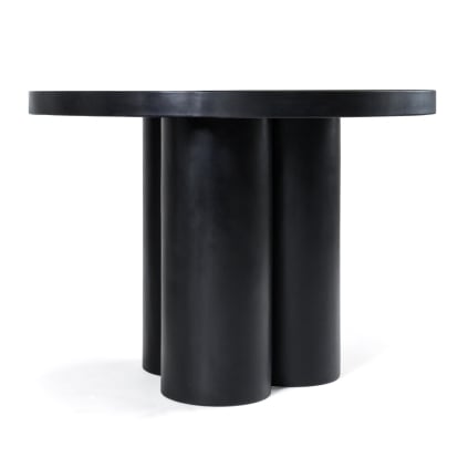 LA Furniture Bruni Modern Black Concrete Round Dining Table VGGR-623810-BLK Contemporary Style by Vig Furnitrue Number 81840 Catch Home Goods