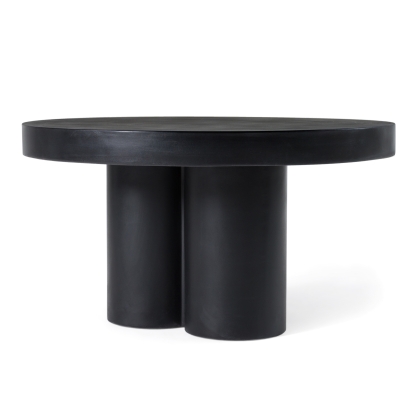 Modrest Bruni Modern Black Concrete Coffee Table Black Coffee Table 81842 VGGR-623840-BLK