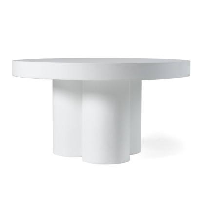 Modrest Bruni Modern White Concrete Coffee Table White Coffee Table 81843 VGGR-623840-WHT