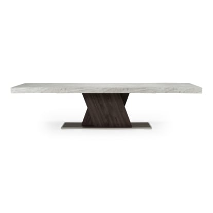 LA Furniture Cairo Italian Modern Faux Marble & Pecan Elm Extendable Dining Table VGACCAIRO-TBL Contemporary Style by Vig Furnitrue Number 79953 Catch Home Goods