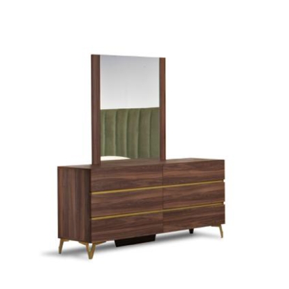 Nova Domus Calabria Modern Walnut Mirror Walnut Mirror 75532 VGACCALABRIA-MIR
