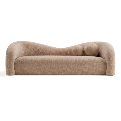 Divani Casa Calico Contemporary Tan Fabric 4-Seat Sofa Tan Sofa 82920 VGOD-ZW-20019-TAN-4