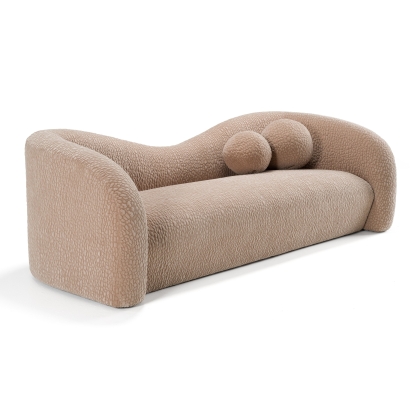 Divani Casa Calico Contemporary Tan Fabric 3-Seat Sofa Tan Sofa 82919 VGOD-ZW-20019-TAN-3