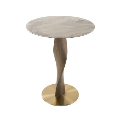 Modrest Calvary Mid-Century Modern Ceramic + Grey Ash Bar Table Grey Bar Table 81591 VGCS-BT-22100