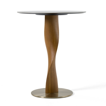 Modrest Calvary Mid-Century Modern Ceramic + Walnut Bar Table Walnut Bar Table 82758 VGCS-BT-22100-WAL