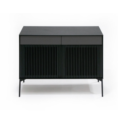 Modrest Casper Modern Mid Century Black Oak Buffet Black Buffet 80420 VGDW-J9696-BLK