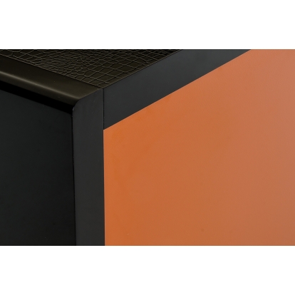 A&X Talin Modern Black Crocodile & Rosegold Buffet Black Buffet 72374 VGUN106-180-CROC