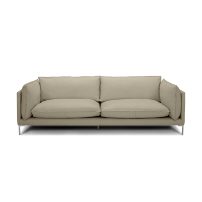 Divani Casa Harvest Modern Taupe Full Leather Sofa Set Taupe Sofa Set 80414 VGKKKF2627-TP-SET