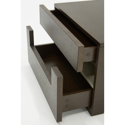 Ceres Modern Brown Oak and Grey Nightstand Wenge Nightstand 14670 VGWCCG05-WNG
