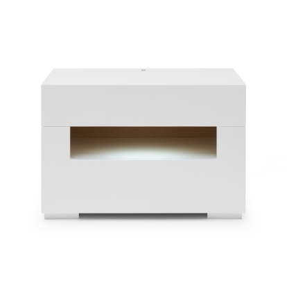 Ceres Modern White Lacquer Nightstand White Nightstand 13273 VGWCCG05-WHT