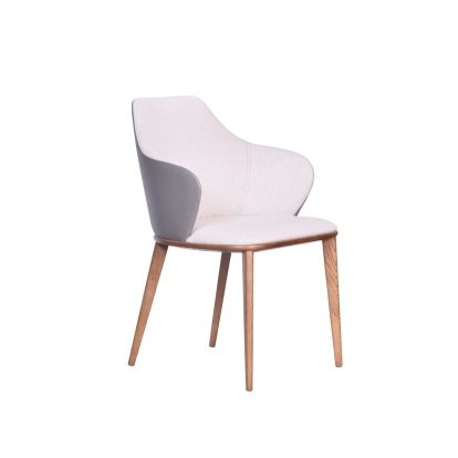 Modrest Megan Modern Beige & Grey Dining Chair Multi-Toned Dining Chair 75544 VGCSCH17117-1