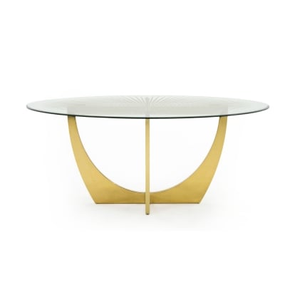 LA Furniture Chambers Glass & Gold Dining Table VGGM-DT-DOLORES-DT Contemporary Style by Vig Furnitrue Number 79741 Catch Home Goods
