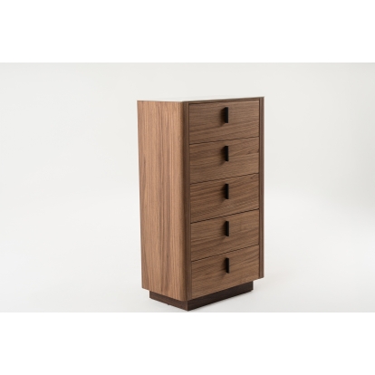 Modrest Chelton- Contemporary Walnut and White Ceramic Chest Walnut Chest 79552 VGHB-402W-CT