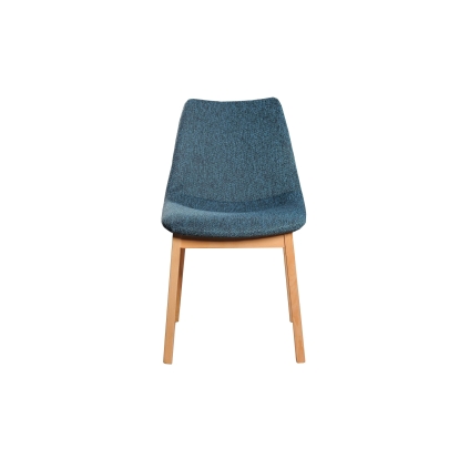 Modrest Chrissy Modern Blue Fabric Dining Chair (Set of 2) Blue Dining Chair 77823Z VGTSBLOOM-BLUE-DC