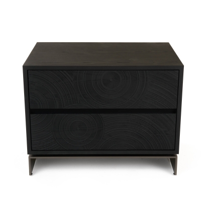 Lamod Cirque Modern Black Ash Nightstand Black Nightstand 81572 VGVC-N2368