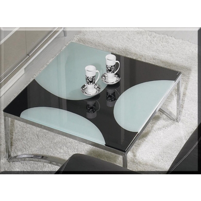 CJ-066 Modern Black Glass Coffee Table Multi-Toned Coffee Table 11546 VGCJ066