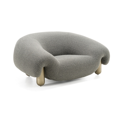 Divani Casa Clarity Contemporary Grey Fabric Accent Chair Grey Accent Chair 83081 VGFA-SF2002