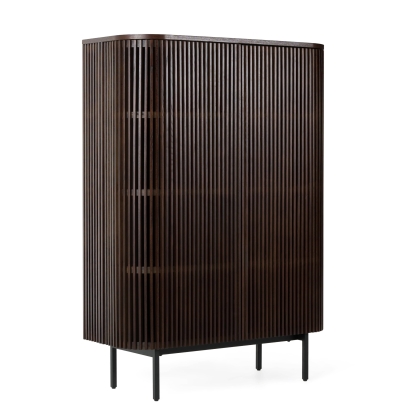 Modrest Clifton Modern Smoked Ash Tall Buffet Brown Buffet 82609 VGDW-DW2013-SMK