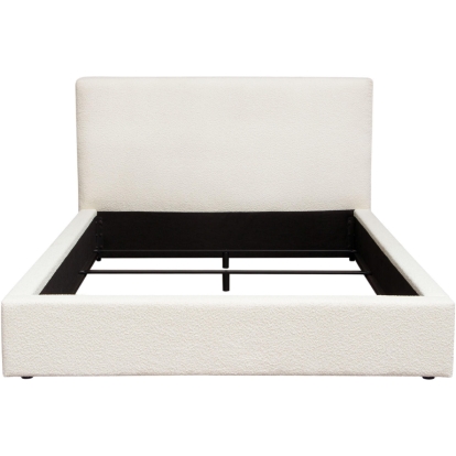 Diamond Sofa CLOUDEKBEDIV Cloud Low Profile King Bed Ivory Boucle Fabric