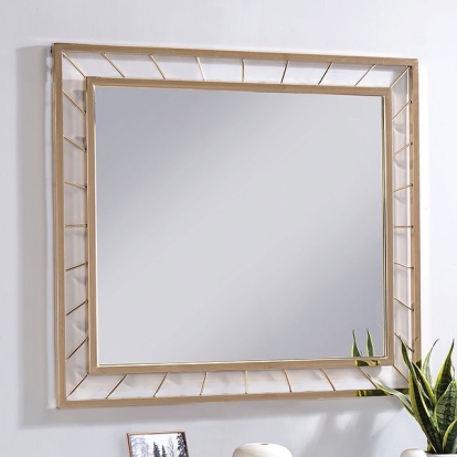 Furniture Of America Sherbrooke Contemporary Gold Mirror Model CM-AC388