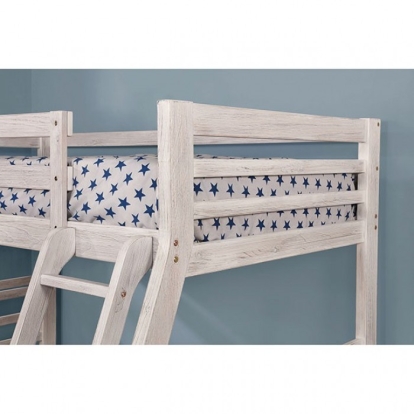 Furniture Of America California Transitional Wire-Brushed White Bunk Bed Model CM-BK588BWH-BED