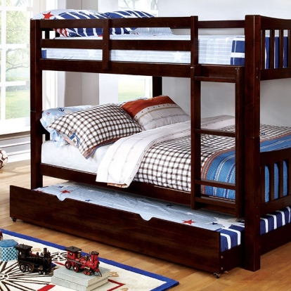 Furniture Of America Cameron Transitional Dark Walnut Full-Full Bunk Bed, Dark Walnut Model CM-BK929F-EX-BED