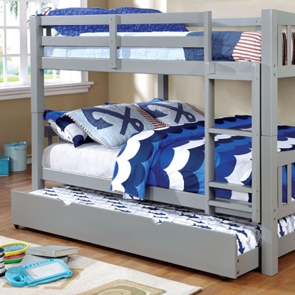 Furniture Of America Cameron Transitional Gray Full-Full Bunk Bed, Gray Model CM-BK929F-GY-BED