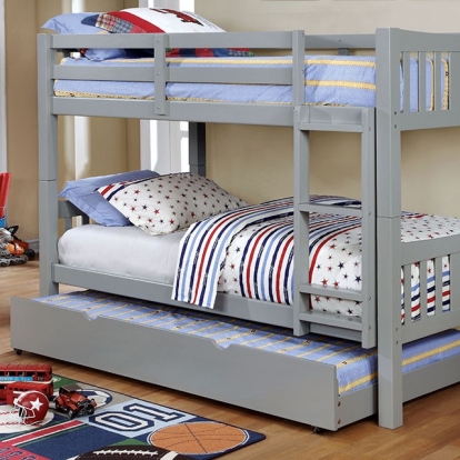 Furniture Of America Cameron Transitional Gray Twin-Twin Bunk Bed, Gray Model CM-BK929GY-BED