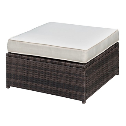 Furniture Of America Ilona Contemporary Brown-Beige Ottoman Model CM-OS2136-E