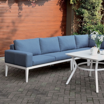 Furniture Of America Sharon Contemporary White/Blue Sectional Model CM-OS2139-SECT