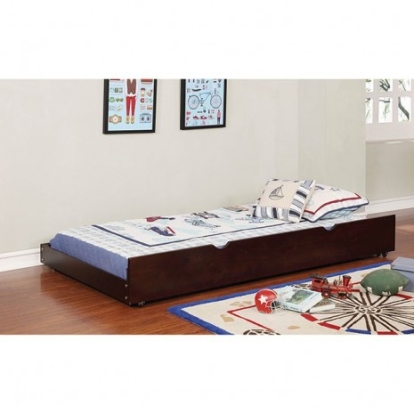 Furniture Of America Omnus Transitional Solid Wood, Wood Veneer, Others Dark Walnut Large Trundle | CM-TR452-XL-EXP