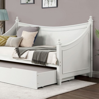 Furniture Of America Lycoris Transitional Engineered Wood, Solid Wood White Twin Daybed | CM1477WH-BED