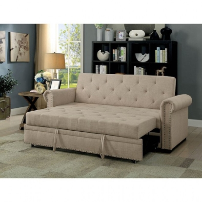 Furniture Of America Iona Transitional Beige Futon Sofa Model CM2603-PK