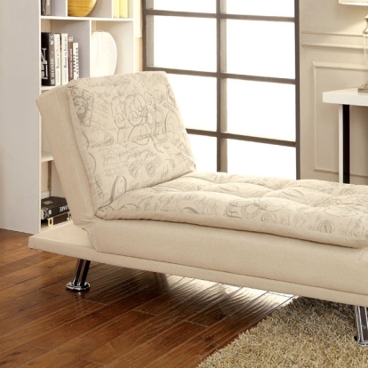 Furniture Of America Hauser Contemporary Beige Chaise Model CM2677WT-CE