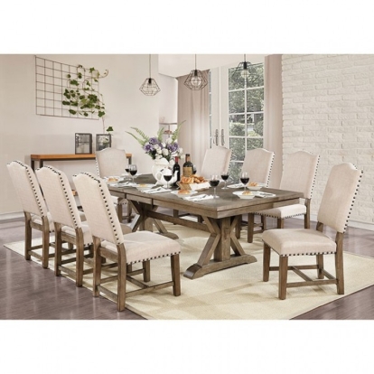 Furniture Of America Julia Rustic Light Oak-Beige Dining Table Model CM3014T-TABLE