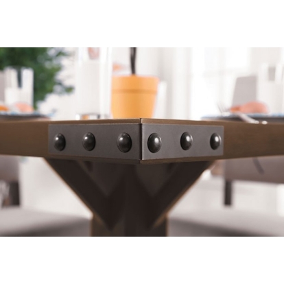 Furniture Of America Glenbrook Industrial Brown Cherry Dining Table Model CM3018T