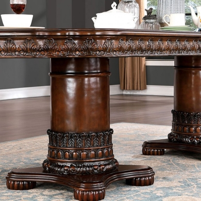 Furniture Of America Canyonville Traditional Brown Cherry Dining Table Model CM3144T-TABLE