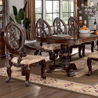 Furniture Of America Normandy Traditional Brown Cherry Dining Table Model CM3145T-TABLE