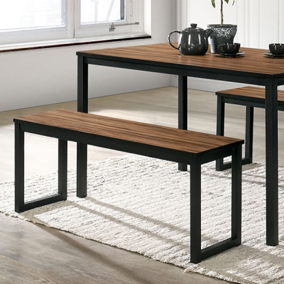 Furniture Of America Tripoli Industrial Walnut-Black 3 Pc. Dining Set Model CM3202BR-T-3PK