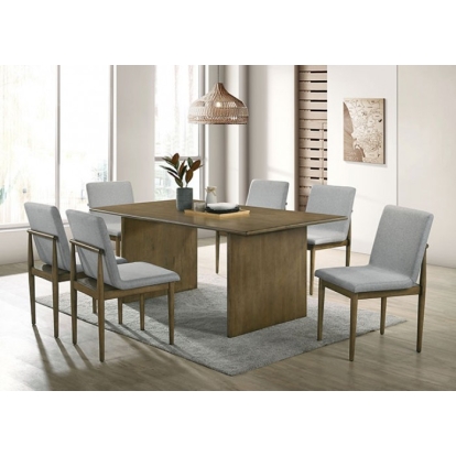 Furniture Of America St Gallen Mid-Century Modern Natural Tone-Light Gray Dining Table Model CM3244NT-T